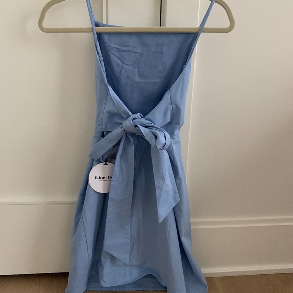 Line + Dot mini light blue dress - Picture 2 of 3